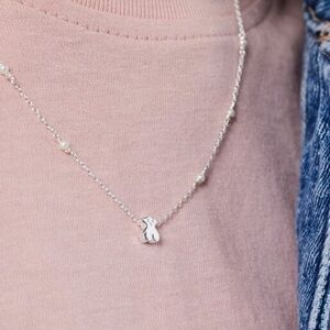 Tous Silver Super Power Necklace with Pearls.